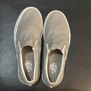 Vans woman’s Classic Gray Slip-On Sneakers